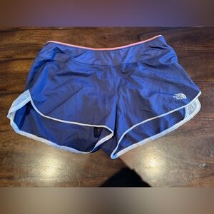 The North Face Navy and Coral Athletic Shorts